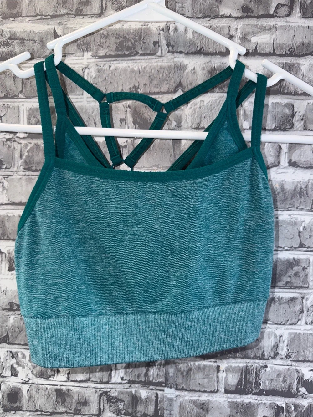 Gymshark Teal Double-Strap Seamless Sports Bra